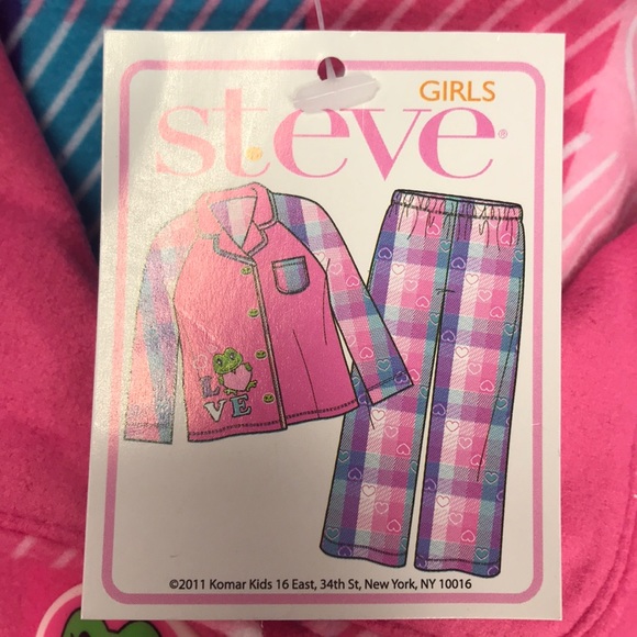 St. Eve Girls 2 pc Coat Style Pajamas - Picture 6 of 7
